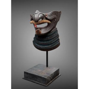 Mempo Samurai Half Mask - Edo Period (1603-1868).