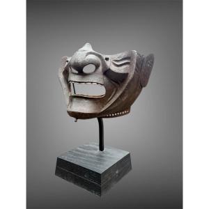 Mempo Samurai Half Mask - Edo Period (1603-1868).