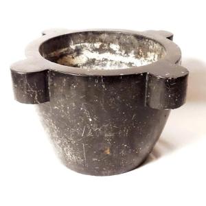 Apothecary Mortar With Black Marble Ears XIXth Century