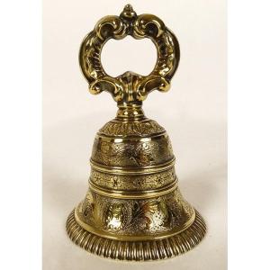Bell Table Bell Vermilion Silver Minerva Monogram 102.61gr XIXth