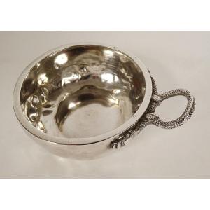 Taste-wine Sterling Silver Old Man Paris Raoul Serpent 125.95gr 19th Century