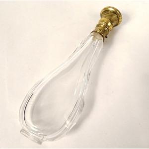 Salt Bottle Silver Vermeillé Cut Crystal 19th Century