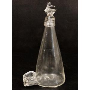 Bird Drinker Old Glass Blown Duck 18th Century