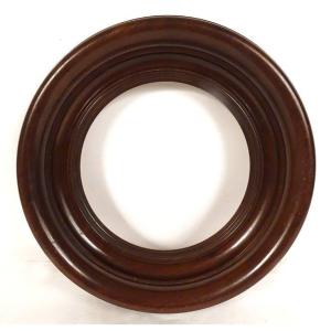 Round Solid Mahogany Frame 29.5cm 19th Century