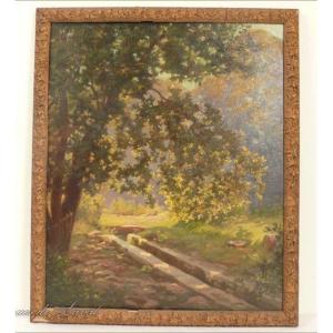 Hsp Painting Bordeaux Garden August Morning Eugène Forel 1931