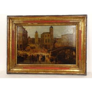 Hsp View Carnival Venice Att. Louis De Caullery Flemish School 17th Century Palace