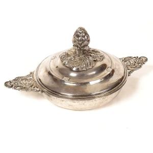 Covered Bowl With Ears Silver Farmers General Rennes Buchet 819gr 18th
