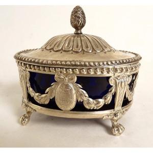 Covered Salt Cellar Louis XVI Saleron Silver Farmers General Paris XVIIIth