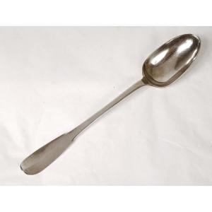 Silver Stewing Spoon Farmers General Morlaix Paul Le Goff 132gr 18th