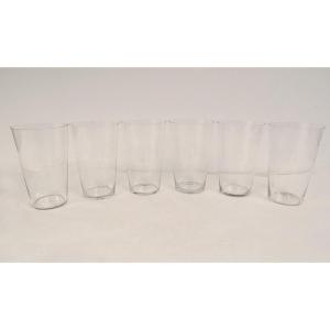 6 Baccarat Crystal Cocktail Orangeade Glasses France 20th Century