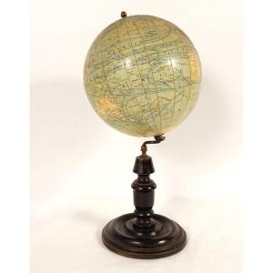 Terrestrial Globe World Map J. Lebègue & Cie Rue De Lille Paris Napiii XIXth