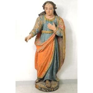 Religious Statue Polychrome Carved Wood Saint-just Beauvais Auxerre XVIIth
