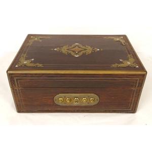 Small Combination Safe Th. Year Paris Rosewood Napoleon III 19th Century