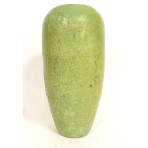 Ovoid Copper Vase With Green Patina, Early 20th Century Decoration