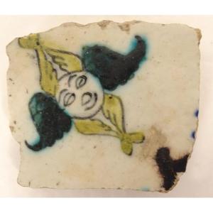 Fragment Of Ottoman Ceramic Tile, Sivas, By Seraphim Joseph Soustiel, 17th Century