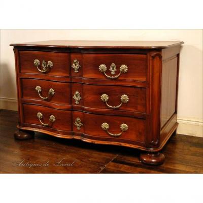Commode Of Port Nantaise Crossbow Louis XV Mahogany XVIII