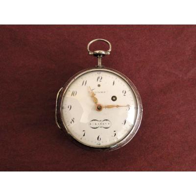Watch Onion Louis XIV Sterling Silver Scenes Hunting Ferreux Geneva XVIII