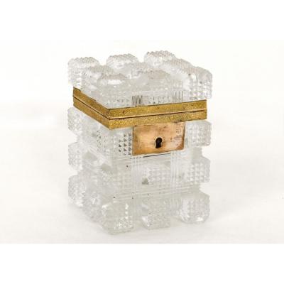 Small Box Box Crystal Cut Flowers Foliage Charles X XIXth Century