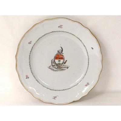Plate Company Of India Coat Of Arms Family Ehrenbill Sweden Qianlong 18th