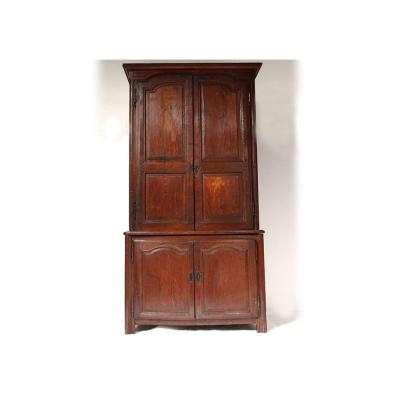 Buffet Two-body Master Walnut Carved Molded Miniature Late Eighteenth