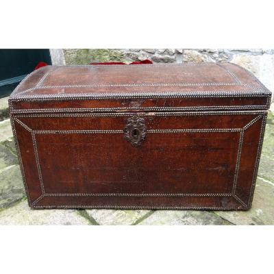 Chest Leather Chest Studded Bronze Phoenix XVII Century