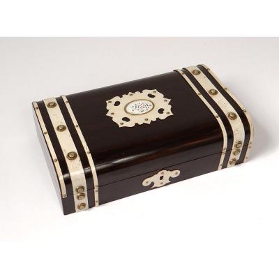 Box Game Quadrille Box Wood Lacquer Cards Tokens Late Nineteenth Century