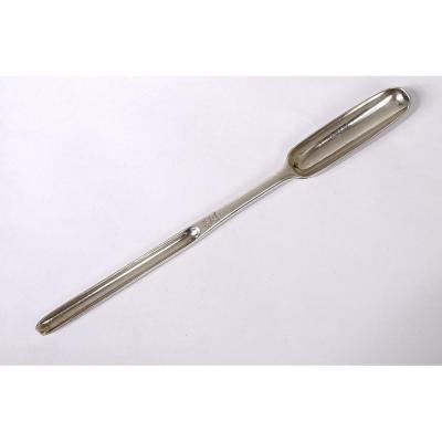 English Sterling Silver Maroon Spoon London Goldsmith John Lampfert 18th