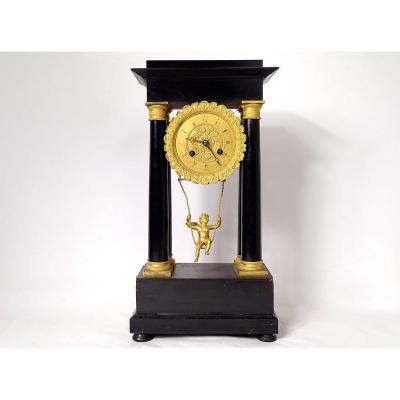 Pendulum Columns Angelot Escarpolette Farcot Wood Bronze Napoleon III 19th