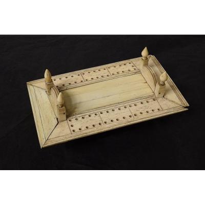 Domino Box Carved Bone Box Pontoon Bagnard Work XIXth Century
