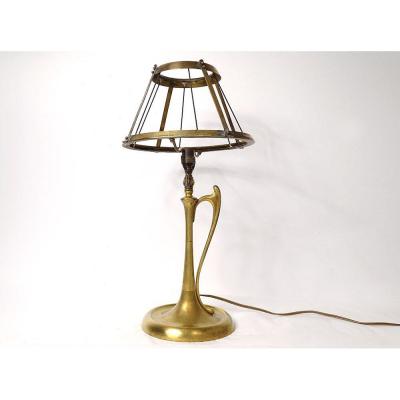Art Nouveau Gilt Bronze Lamp XIXth Century