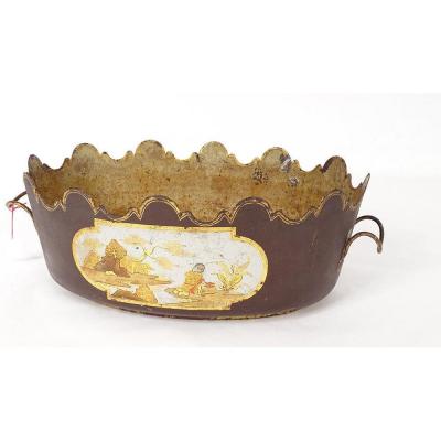 Painted Sheet Glass Cooler Decor Japan Charles X Nineteenth