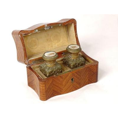 Odor Cellar Perfume Bottles Marquetry Box Pink Wood Views Paris Nineteenth