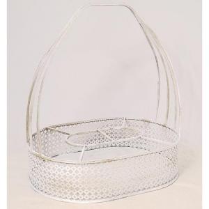 Mathieu Matégot Bottle Holder White Perforated Metal 20th Century Design