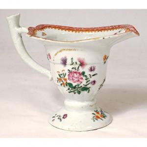 Small Ewer Helmet Hanap Porcelain Compagnie Des Indes Flowers XVIIIth