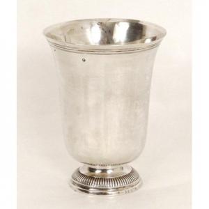 Sterling Silver Piedouche Timbale Coq Paris Goldsmith Belin 116.51gr 18th