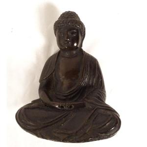 Bronze Sculpture Buddha Amitabha Seated Padmasana Buddhism Tibet Nineteenth