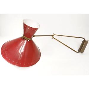 Lamp Stem Diabolo René Mathieu Lunel Star Sheet Brass Design XXth