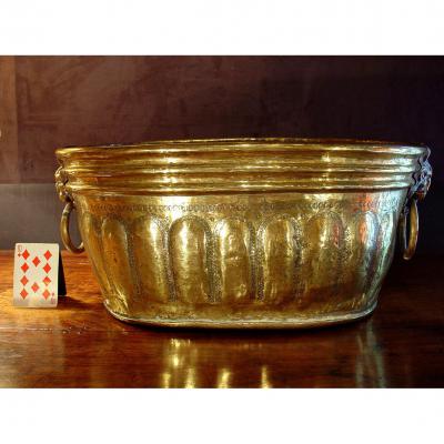17th Planter, Louis XIII, Brass Embossed
