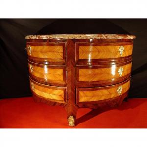 18th C  French Regence  Half Moon Commode