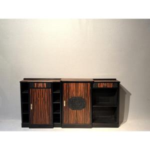 Art Deco Bookcase Signed Monin