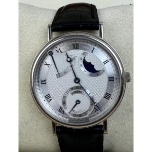 Breguet Classic Men's Watch With Moonphase Power Reserve Ref 3137 White Gold Full Set
