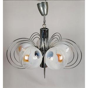 Lustre En Verrerie De Murano.  Editions Mazzega. Année 70