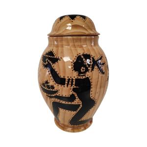 Grandjean Jourdan Ceramic Lamp, Vallauris.
