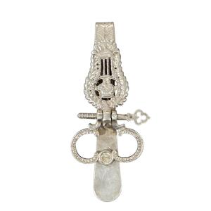 Antique Silver Chatelaine Hook – Early 19th Century