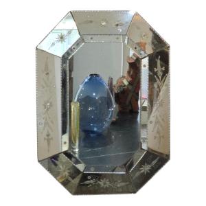 Octagonal Venetian Mirror, Italy, Circa 1950