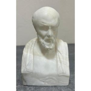 Sculpture En Marbre De Carrare d'Hippocrate