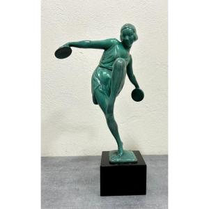 Art Deco Sculpture Max Le Verrier Signed Fayral