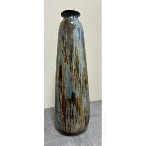 Enameled Stoneware Vase By Roger Guérin Around 1930 Art Deco