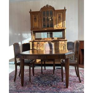 1900 Dining Room In Solid Blond Walnut