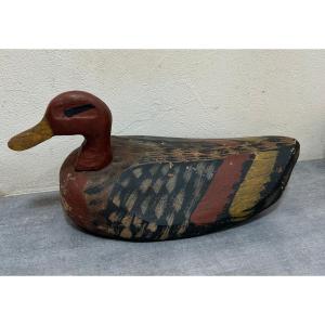 Duck Call (call) Polychrome Sculpture Late 19th Century